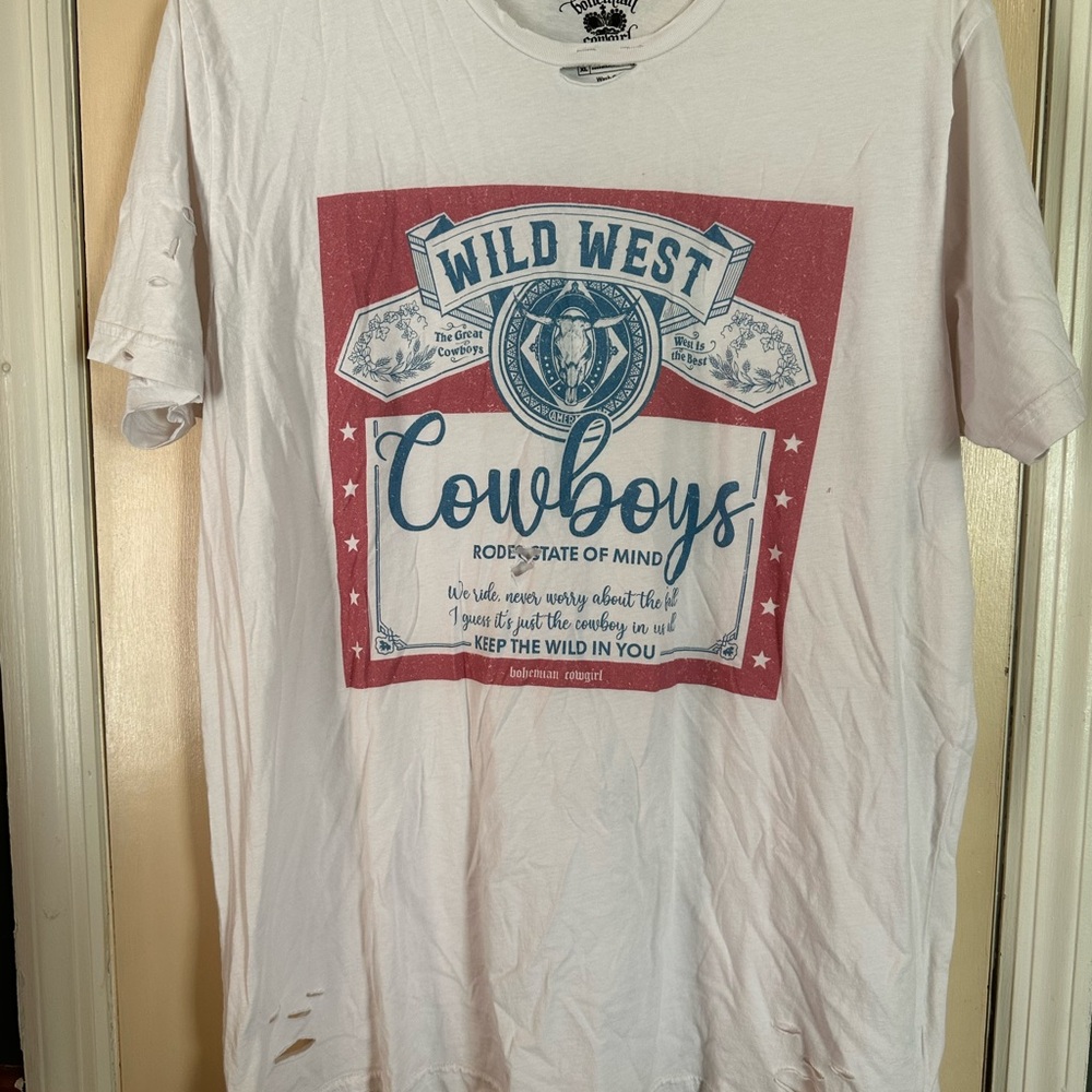 Wild West Cowboys Graphic Tee - White